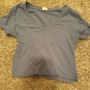 blue crop top